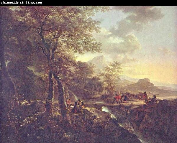 Jan Both Italian landscape with draughtsman.