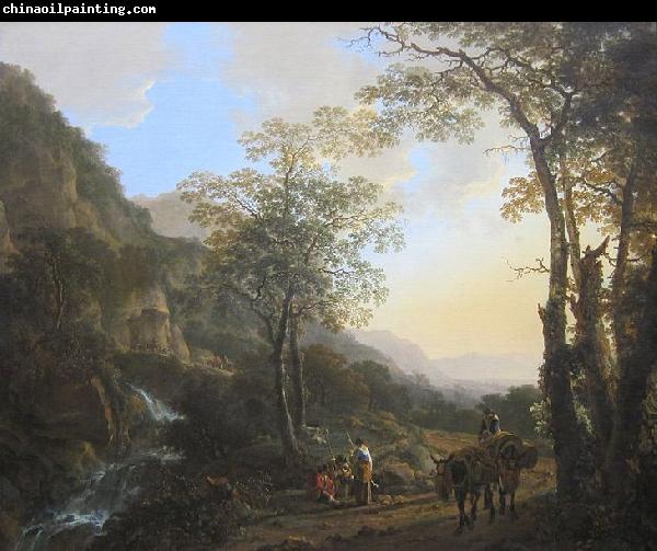 Jan Both An Italianate Landscape with Travelers on a Path, oil on canvas painting by Jan Both, 1645-50, Getty Center