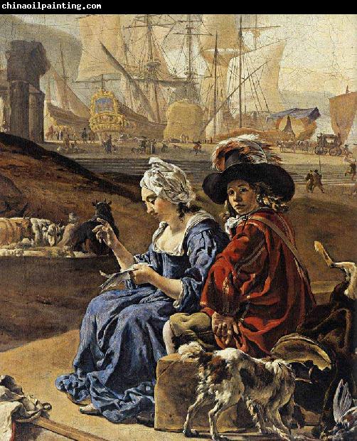 Jan Weenix An Italian Seaport