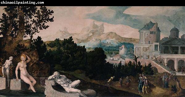 Jan van Scorel Landscape with Bathsheba