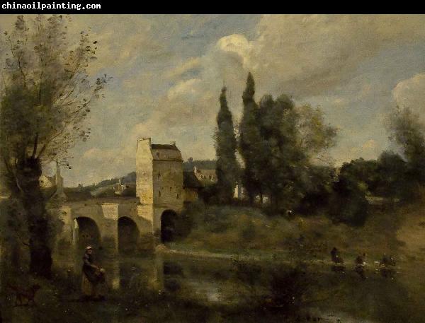 Jean-Baptiste Camille Corot The bridge at Mantes