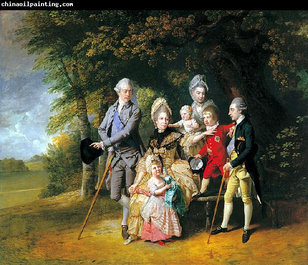 Johann Zoffany Queen Charlotte with her Children and Brothers