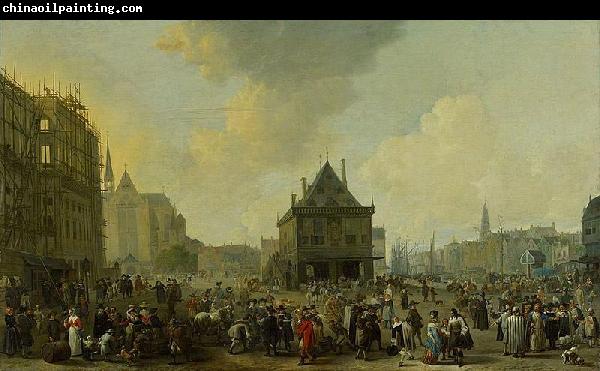 Johannes Lingelbach Dam Square with the New Town Hall under Construction