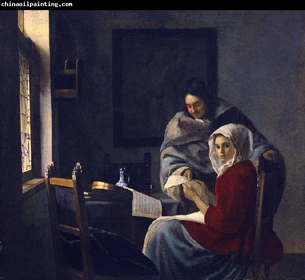 Johannes Vermeer Girl interrupted at her music.