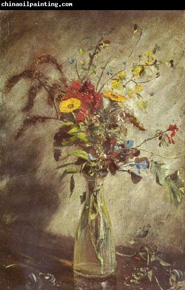 John Constable Flowers in a glass vase, study