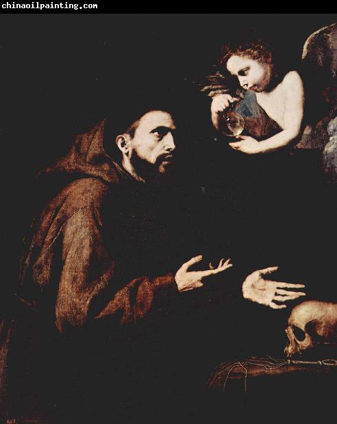 Jose de Ribera Der Hl Franz von Assisi und der Engel mit der Wasserflasche