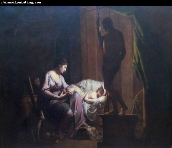 Joseph wright of derby Penelope Unravelling Her Web