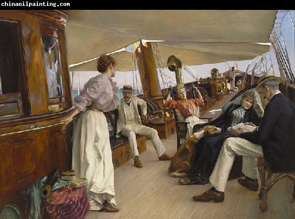 Julius LeBlanc Stewart On the Yacht Namouna, Venice