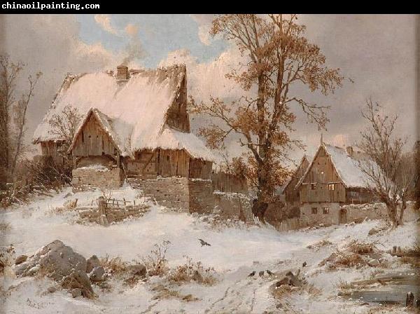 Karl Julius von Leypold Dorfansicht im Winter