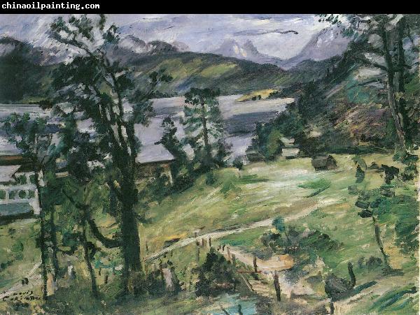 Lovis Corinth Walchenseelandschaft mit Larche