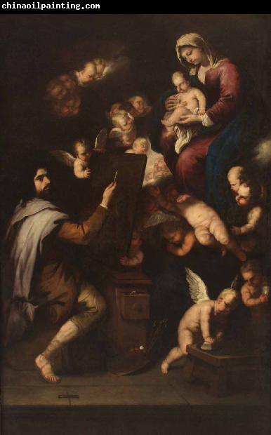 Luca Giordano San Lucas pintando a la Virgen