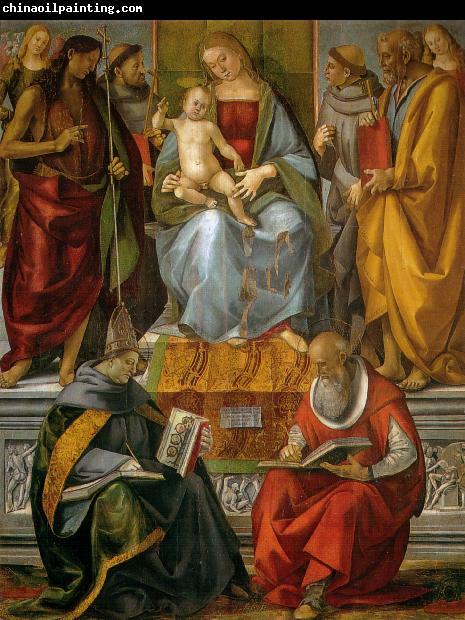 Luca Signorelli Virgin Enthroned with Saints