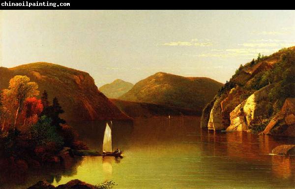 Moore, Albert Joseph Setting Sail on a Lake in the Adirondacks