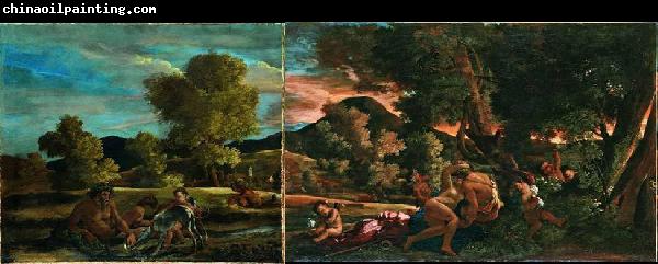 Nicolas Poussin Vue de Grottaferrata avec Venus, Adonis et une divinite fluviale