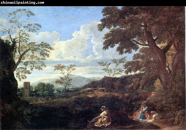 Nicolas Poussin Paysage avec une femme se lavant les pieds