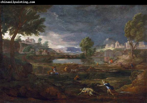 Nicolas Poussin Landschaft mit Pyramos und Thisbe