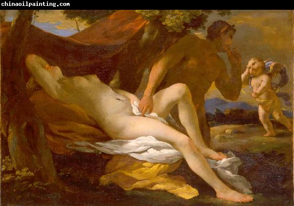 Nicolas Poussin Nicolas Poussin of either Jupiter and Antiope or Venus and Satyr