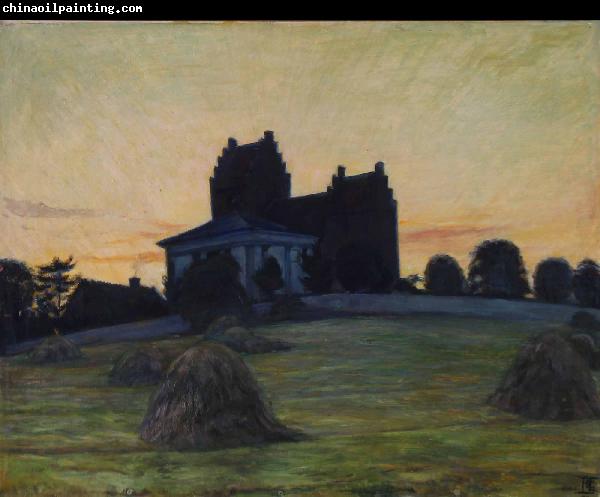 Oscar Pereira da Silva Summer evening near Karise