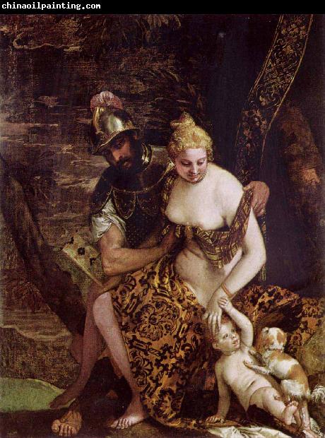 Paolo Veronese Mars and Venus with Cupid and a Dog