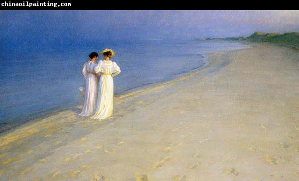 Peder Severin Kroyer Summer evening on Skagens Southern Beach