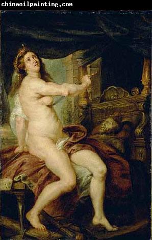 Peter Paul Rubens Panthea stabbing herself with a dagger