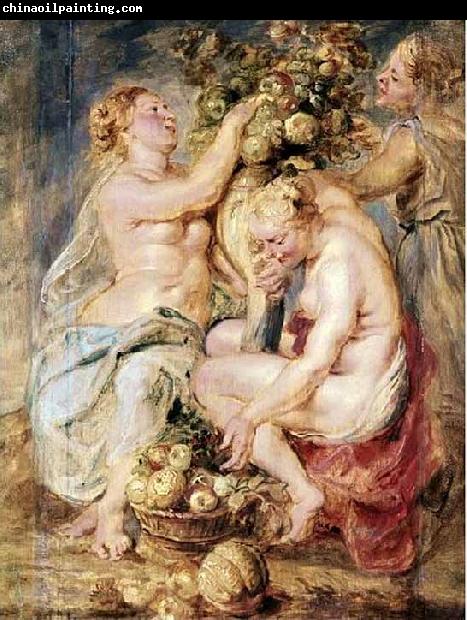 Peter Paul Rubens Ceres and Two Nymphs with a Cornucopia