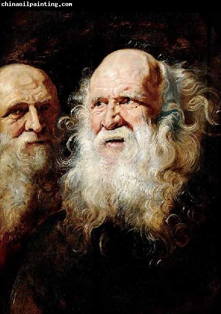 Peter Paul Rubens Study Heads of an Old Man