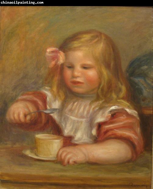 Pierre-Auguste Renoir Coco Eating His Soup