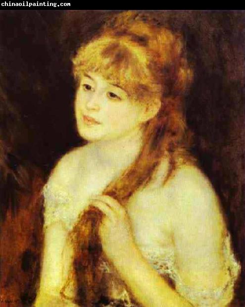 Pierre-Auguste Renoir Young Woman Braiding Her Hair