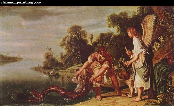 Pieter Lastman Der Engel und Tobias mit dem Fisch