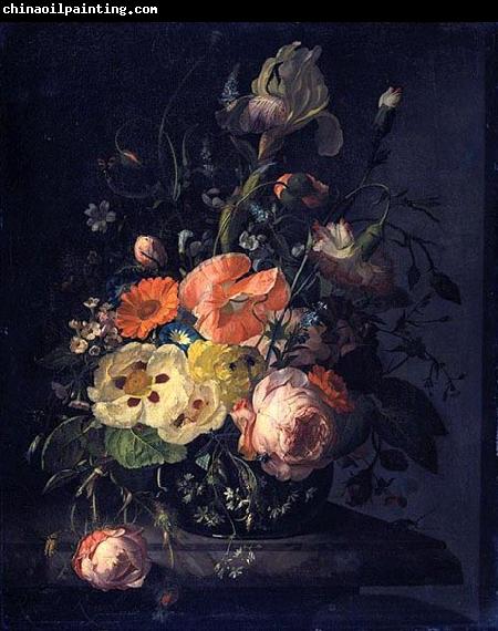 Rachel Ruysch Still life with flowers on a marble table top