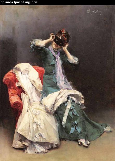 Raimundo de Madrazo y  Garreta Preparing for the Costume Ball