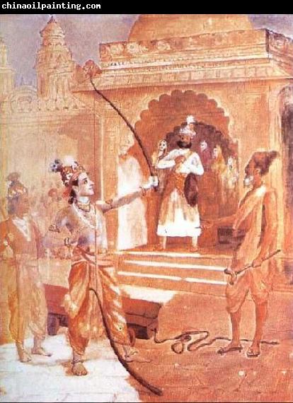 Raja Ravi Varma Sri Rama breaking the bow