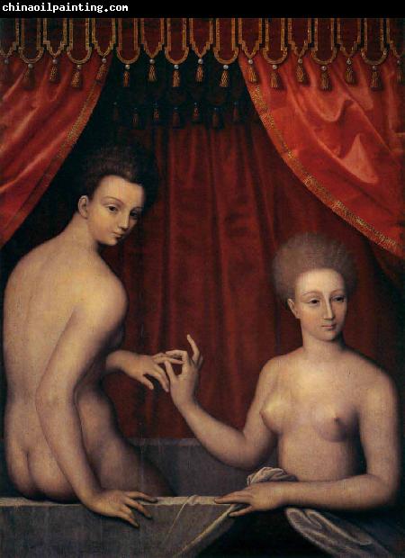 School of Fontainebleau Portrait of Gabrielle Estrees with her Sister