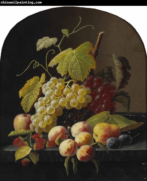 Severin Roesen A Still Life with Grapes