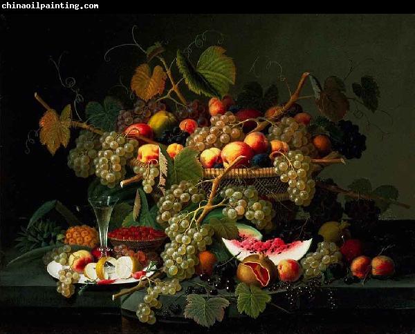 Severin Roesen Still Life with Fruit