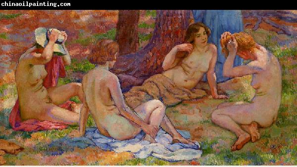 Theo Van Rysselberghe Four Bathers