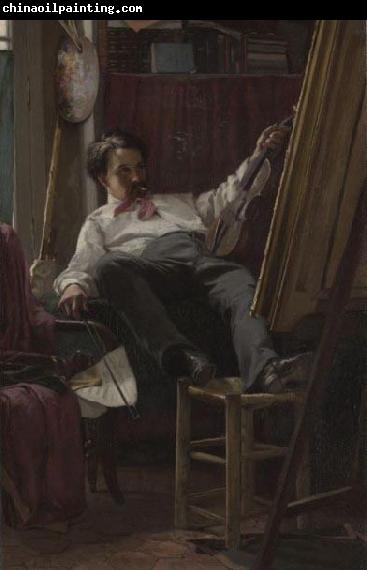 Thomas Hovenden Self-Portrait of the Artist in His Studio