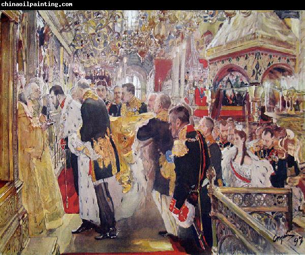 Valentin Serov Coronation of Tsar Nicholas II of Russia