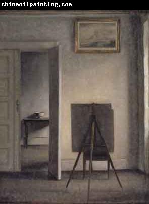 Vilhelm Hammershoi Interior with the Artists Easel