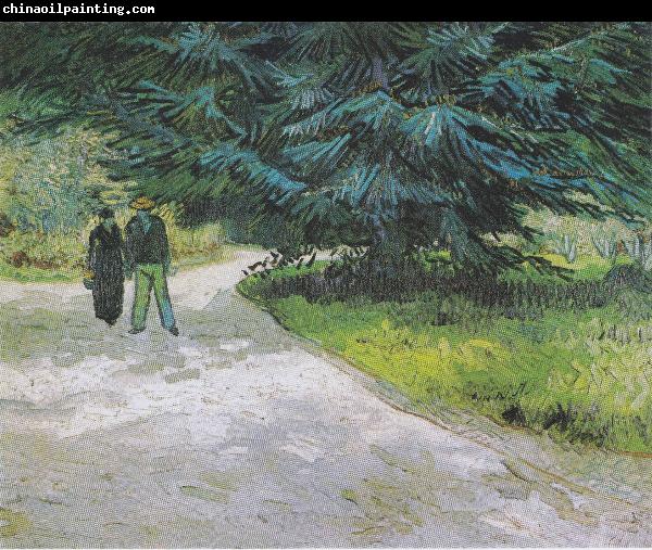 Vincent Van Gogh Couple in the Park at Arles