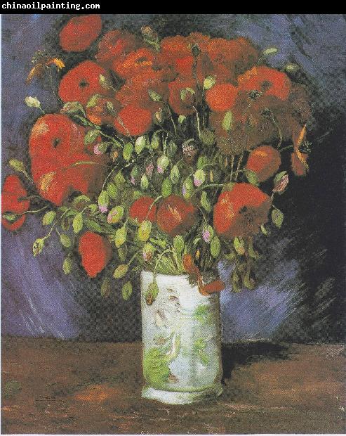 Vincent Van Gogh Vase with Red Poppies