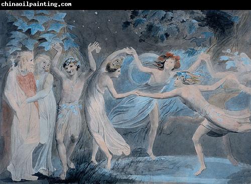 William Blake Oberon, Titania and Puck with Fairies Dancing