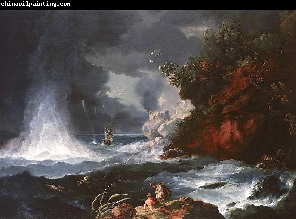 William Hodges A View of Cape Stephens in Cook's Straits with Waterspout, 1776