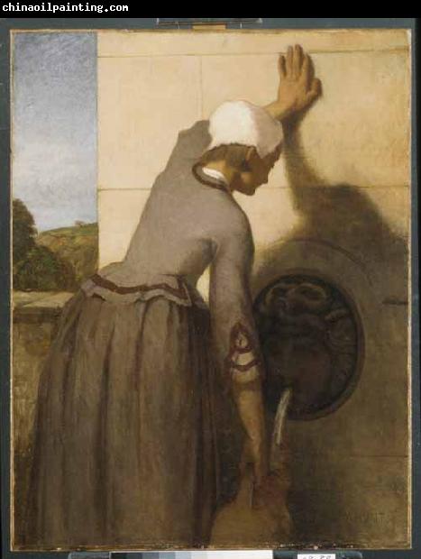 William Morris Hunt Girl at the Fountain