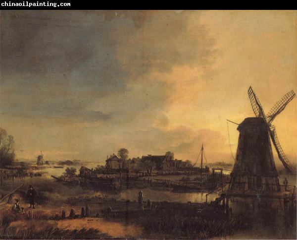 Aert van der Neer Landscape with a Mill