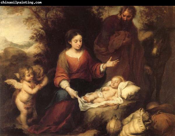 Bartolome Esteban Murillo Rest on the Fight ingo Egypt