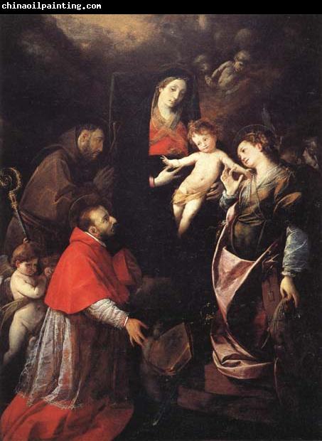 Cerano Madonna and Child with SS.Francis,Charles,and Catherine of Alexandria