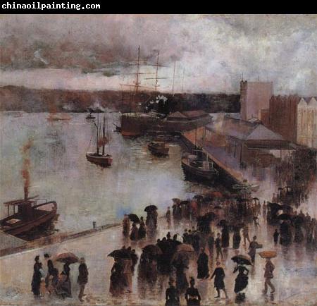 Charles conder Departure of the SS Orient from Circular Quay
