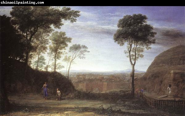 Claude Lorrain Landscape with Noli Me Tangere Scene